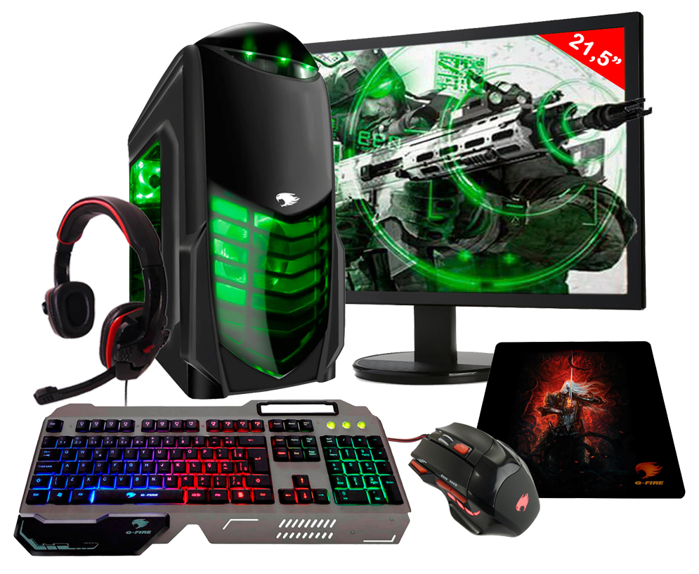 Pc Gamer G-Fire Htg-293 R5 2400G 8Gb (Vega 11 Graphics 2Gb Integrada) 1Tb